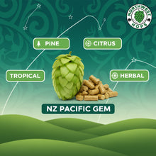 Pacific Gem Hop Pellets 2025 – New Zealand Berry & Oak Aroma Hops